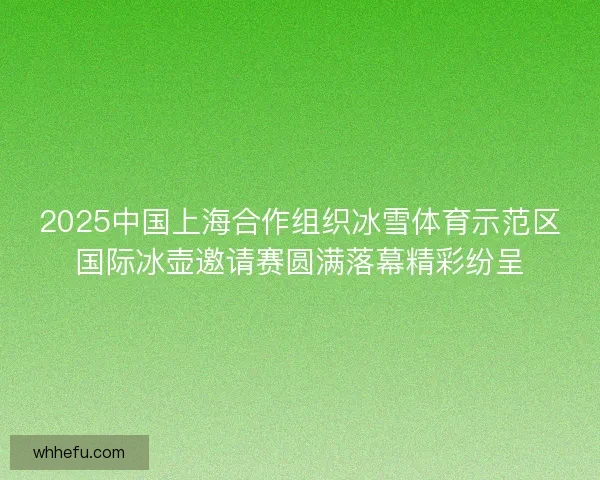2025中国上海合作组织冰雪体育示范区国际冰壶邀请赛圆满落幕精彩纷呈