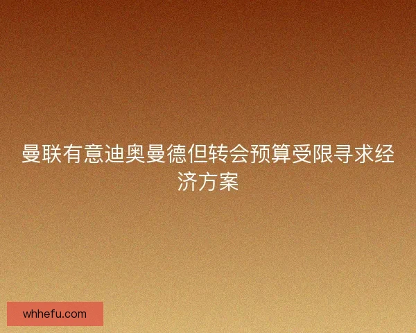 曼联有意迪奥曼德但转会预算受限寻求经济方案